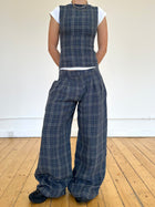 parker trouser - slate linen