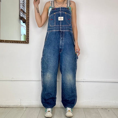 vintabe denim dungareers