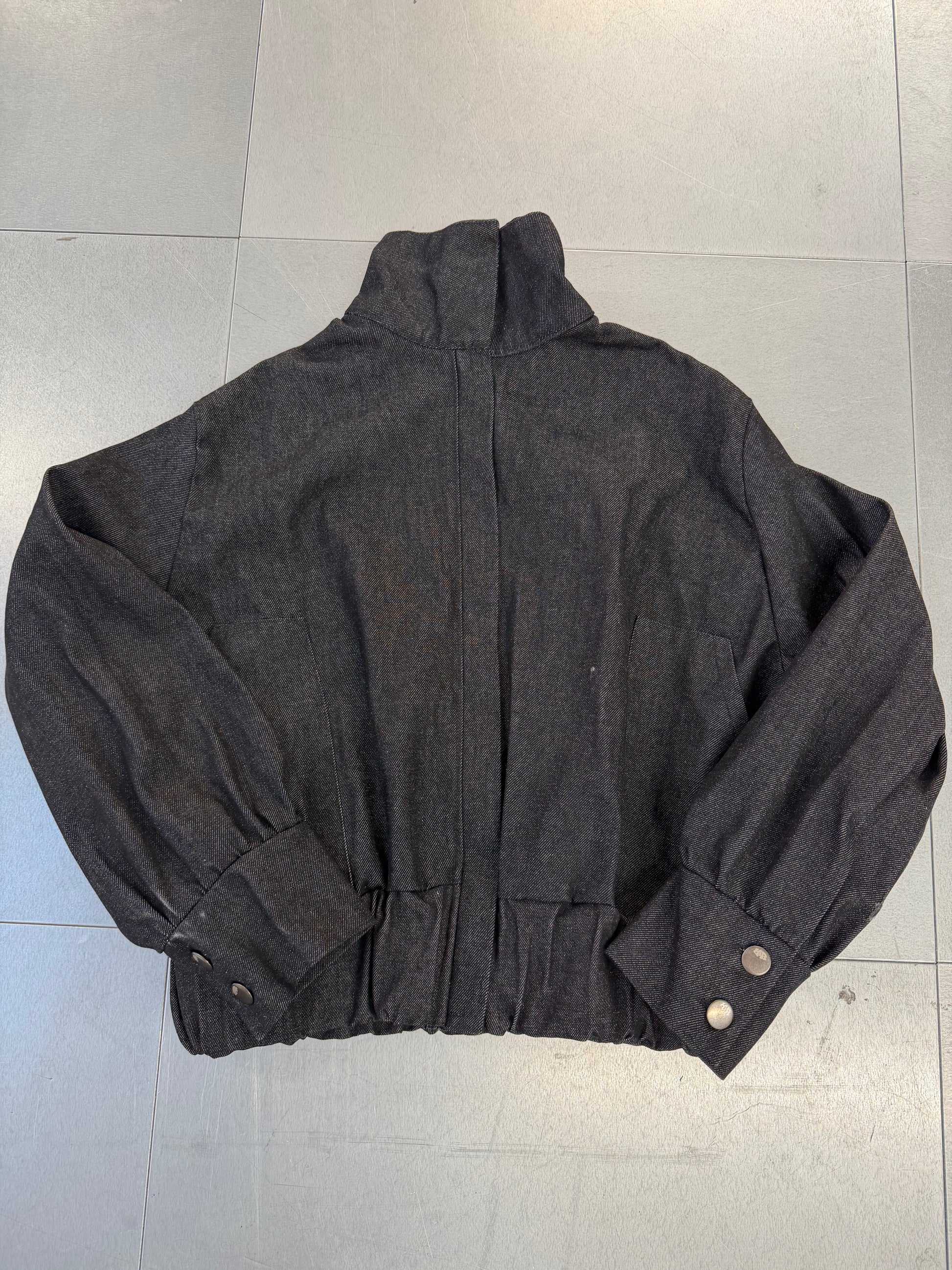 SAMPLE slouch jacket - dark grey denim