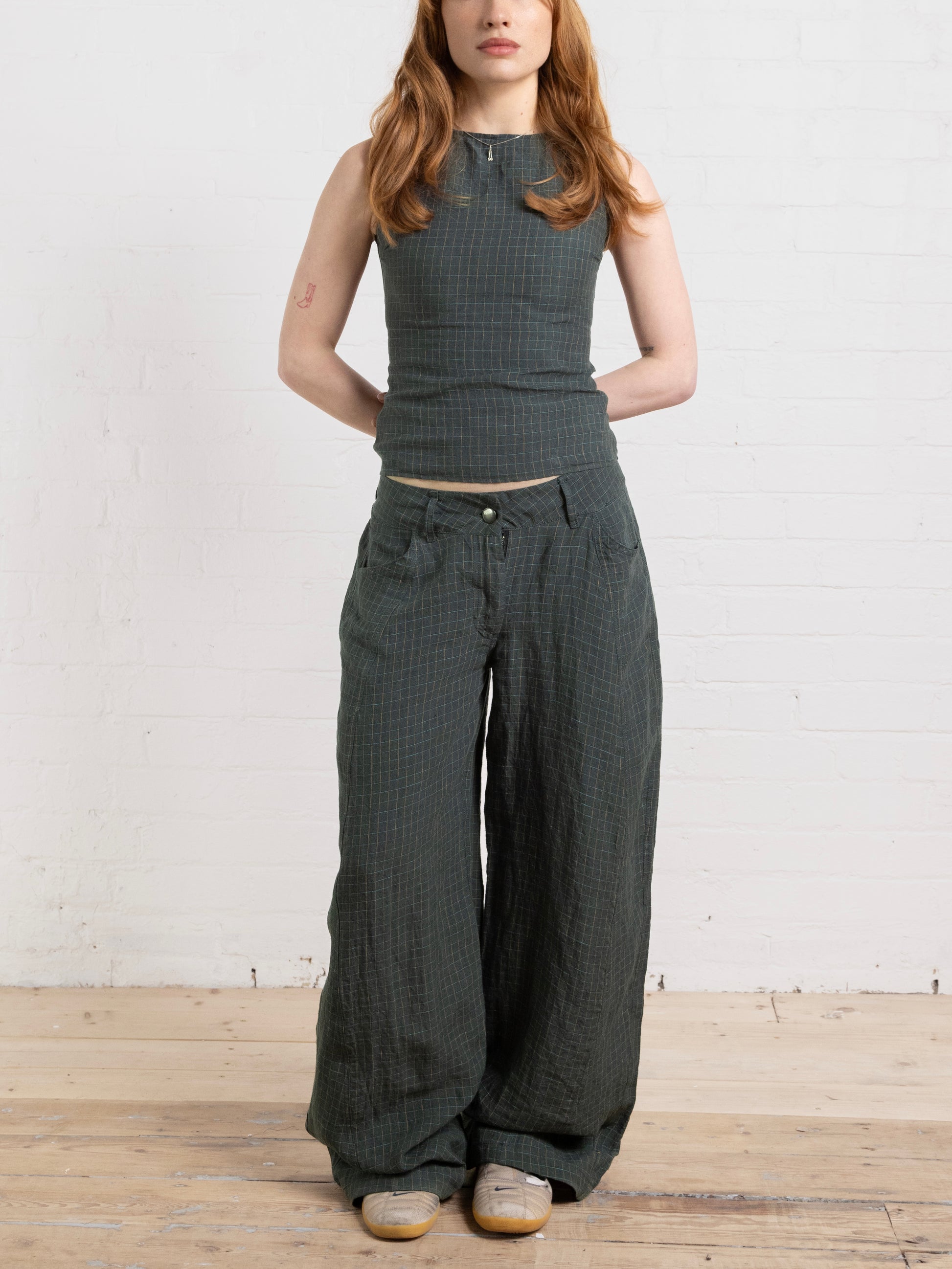 balloon trouser - fern linen