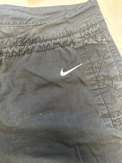 black 2000's nike parachute trousers