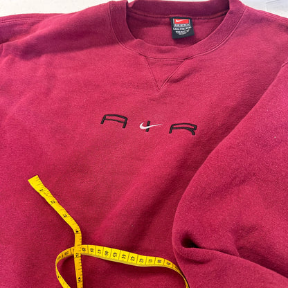 vintage nike air burgundy sweatshirt