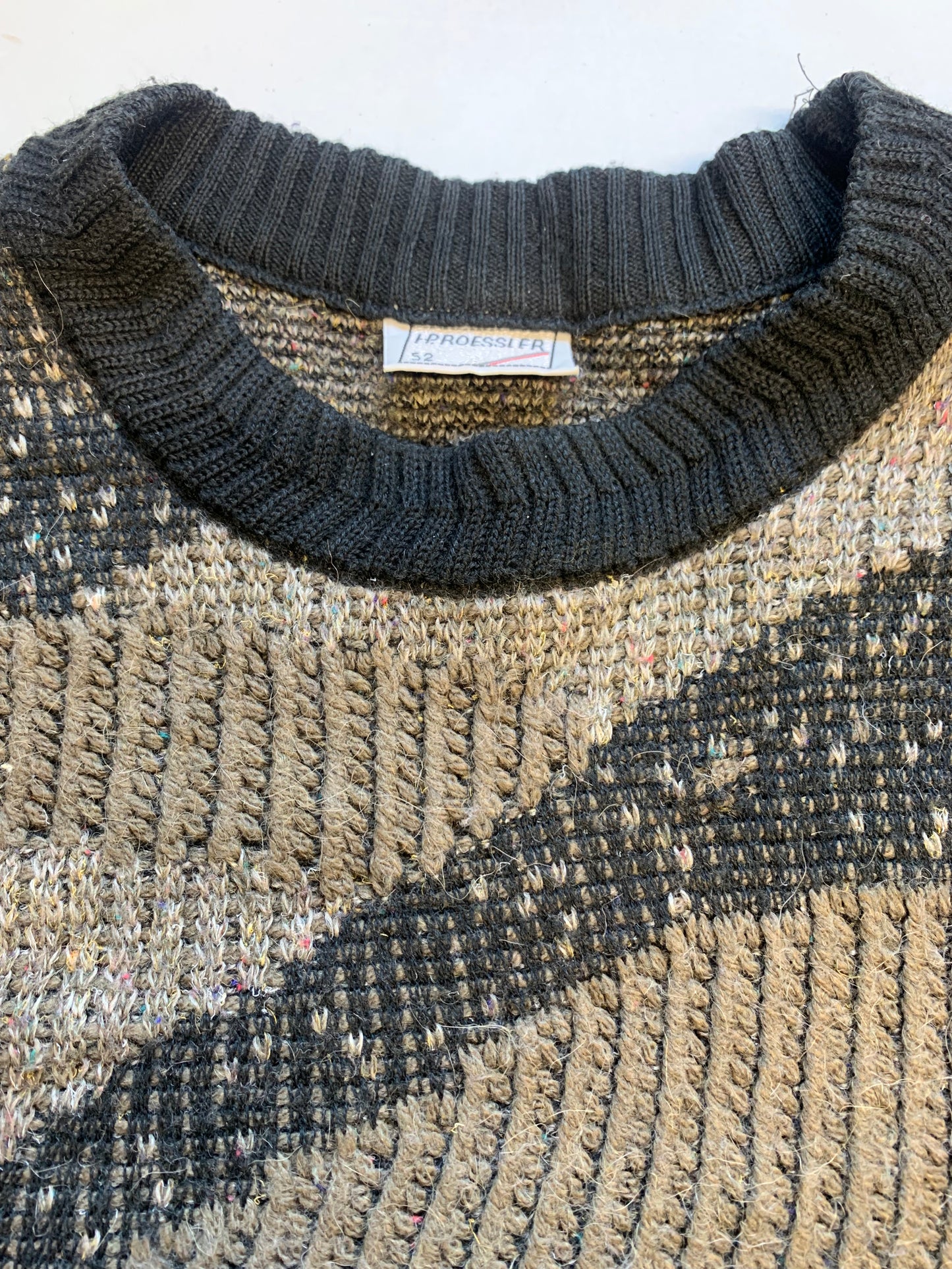 90's patterned knitted wool jumper