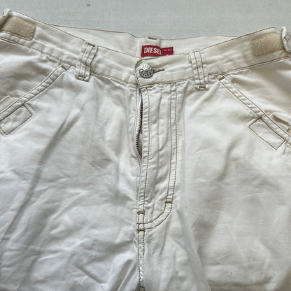 off white cargo shorts by diesel