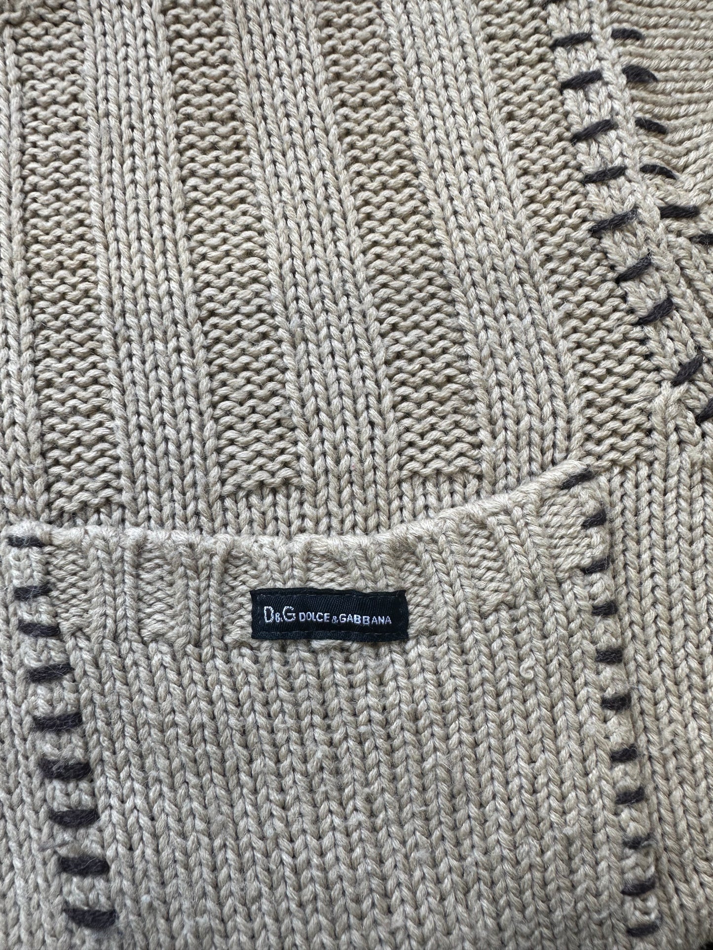 vintage dolce & gabbana knitted quarter zip jumper