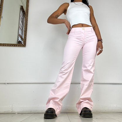 pinko pink flared trousers