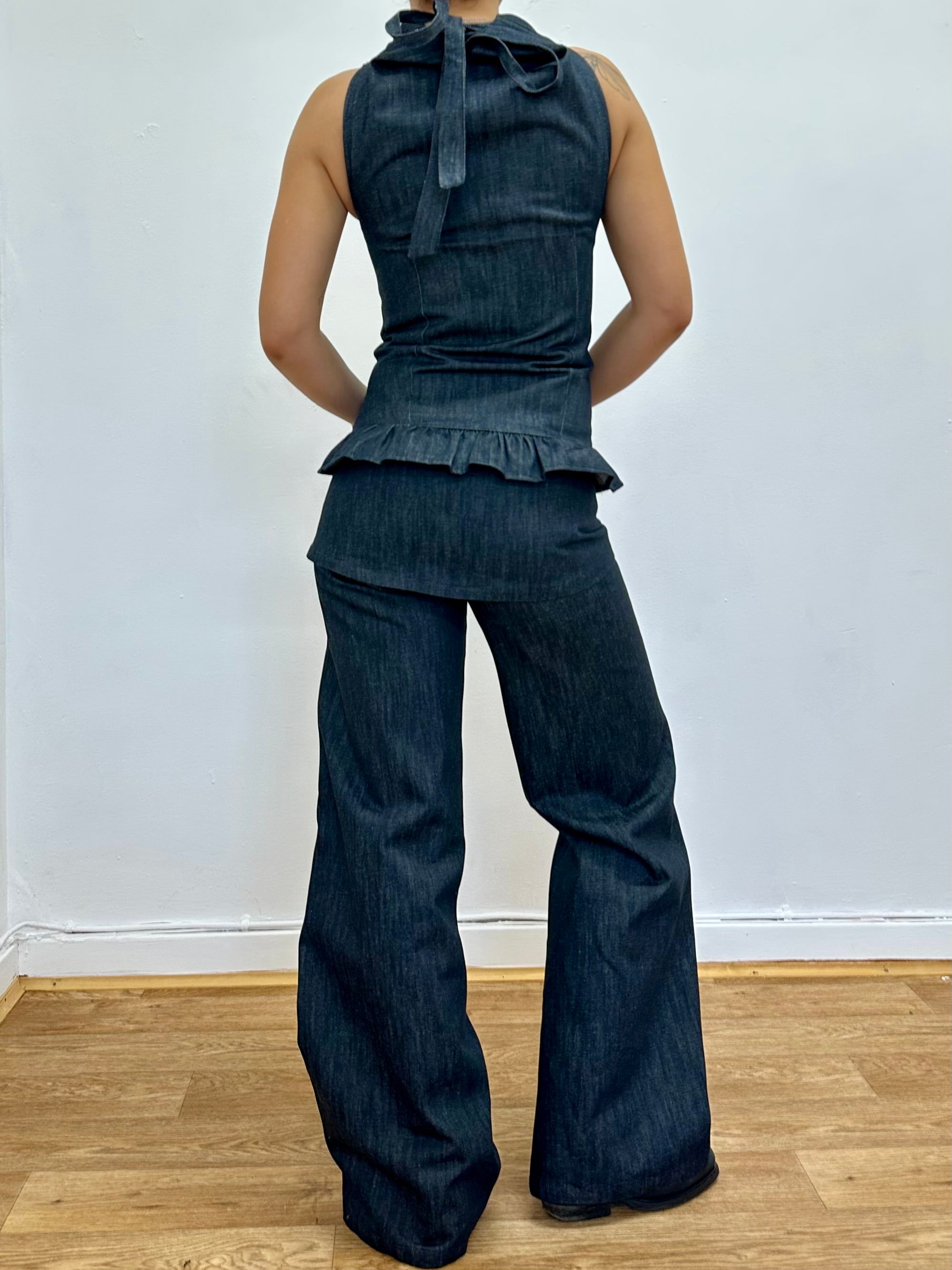 SAMPLE alex top - navy denim