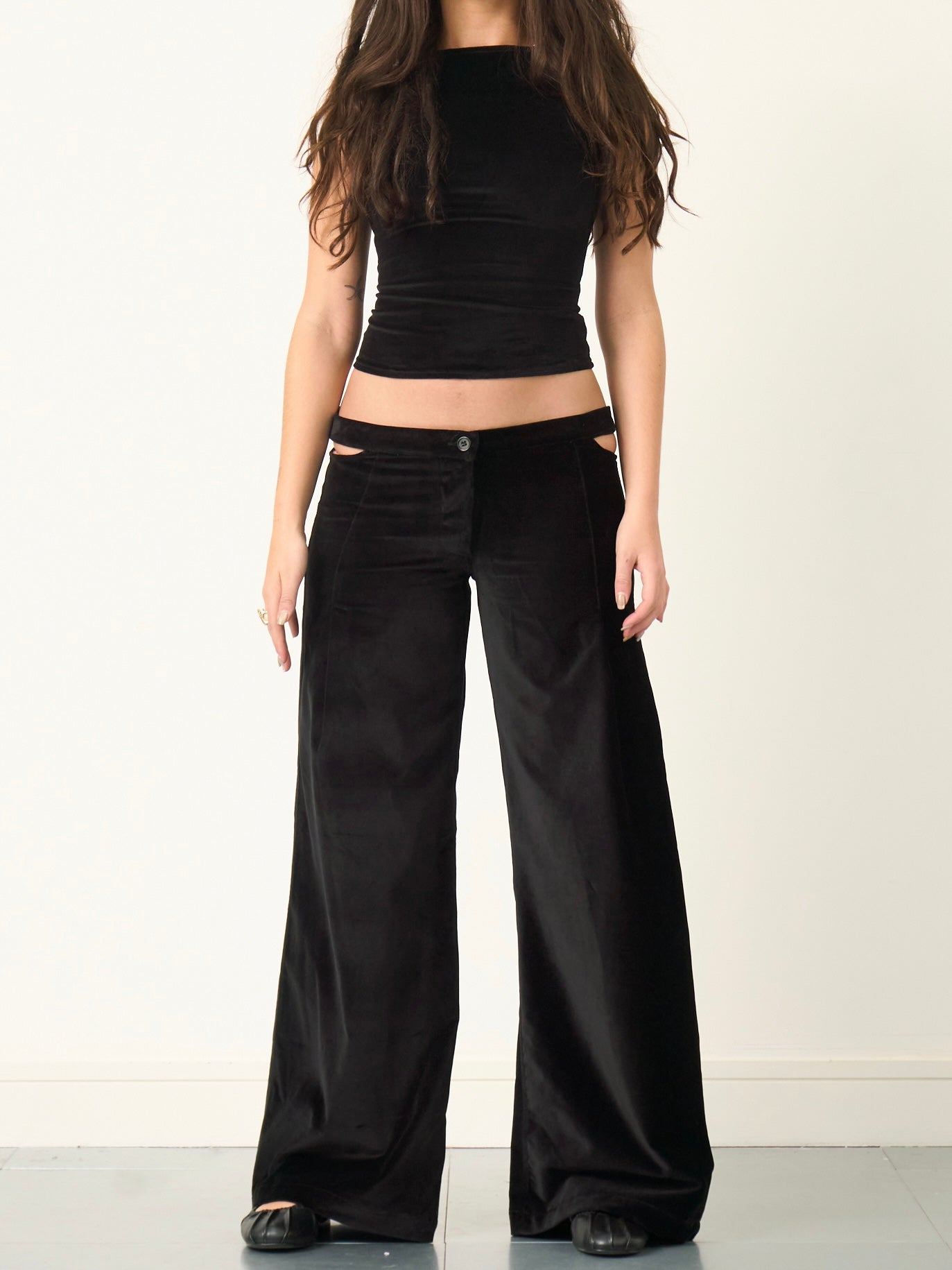 vivienne trouser - black velvet