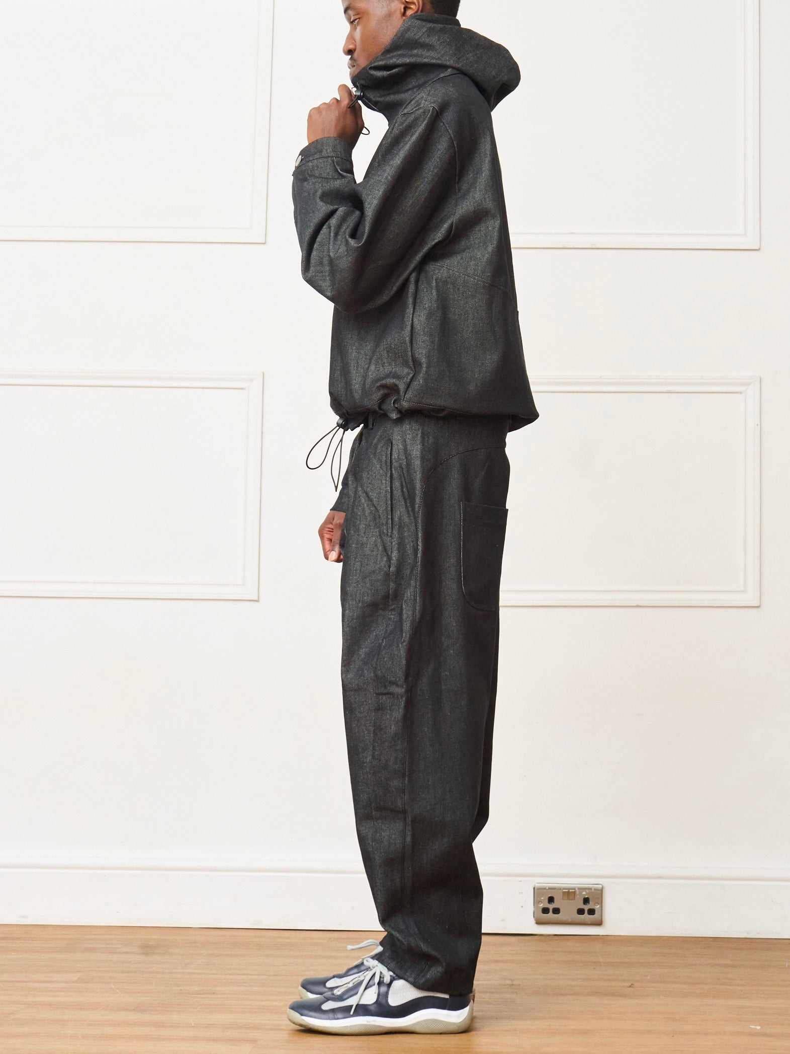 jamie jacket - dark grey denim