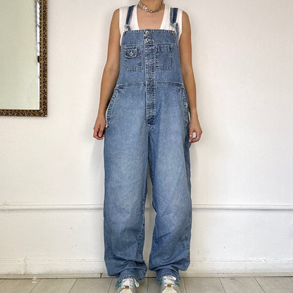 baggy denim dungarees