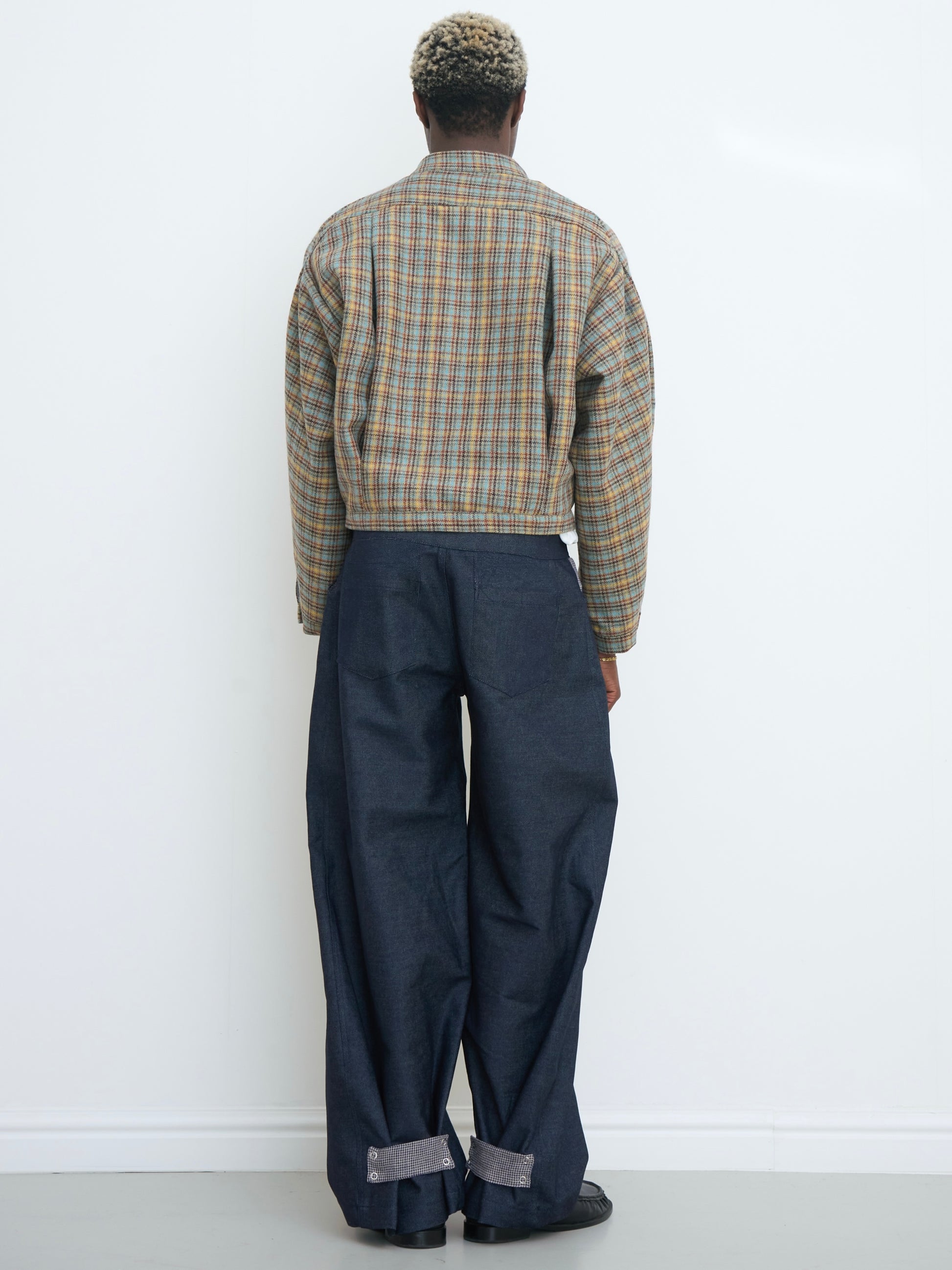 arden jacket - sandstone plaid wool