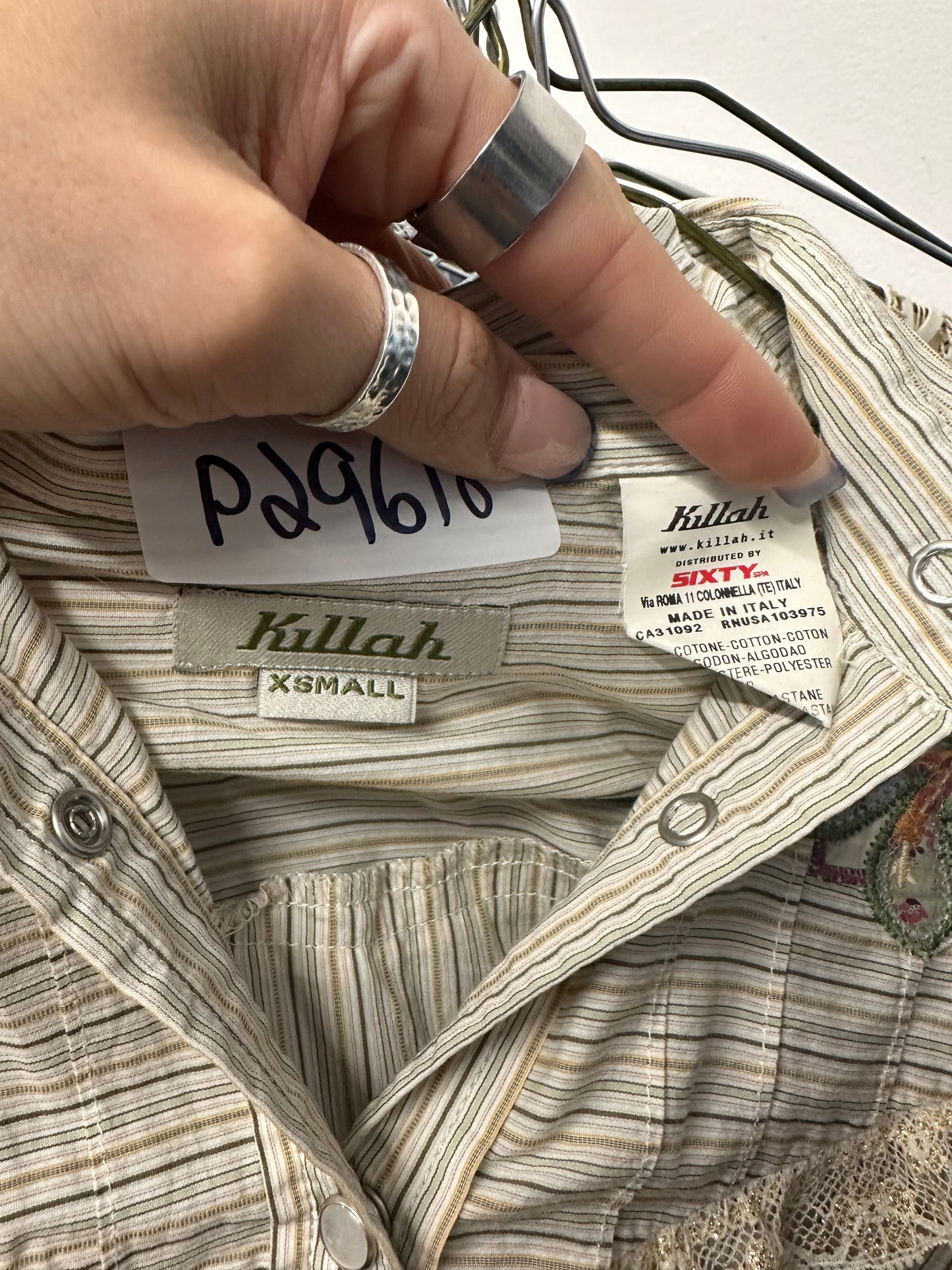 striped fitted shirt by killah