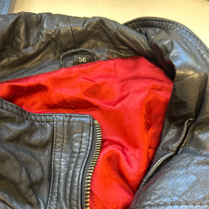 black bomber leather jacket