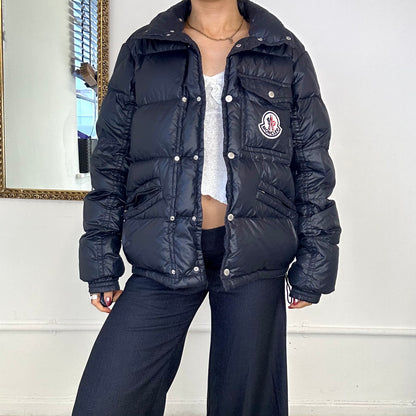 vintage moncler black puffer coat