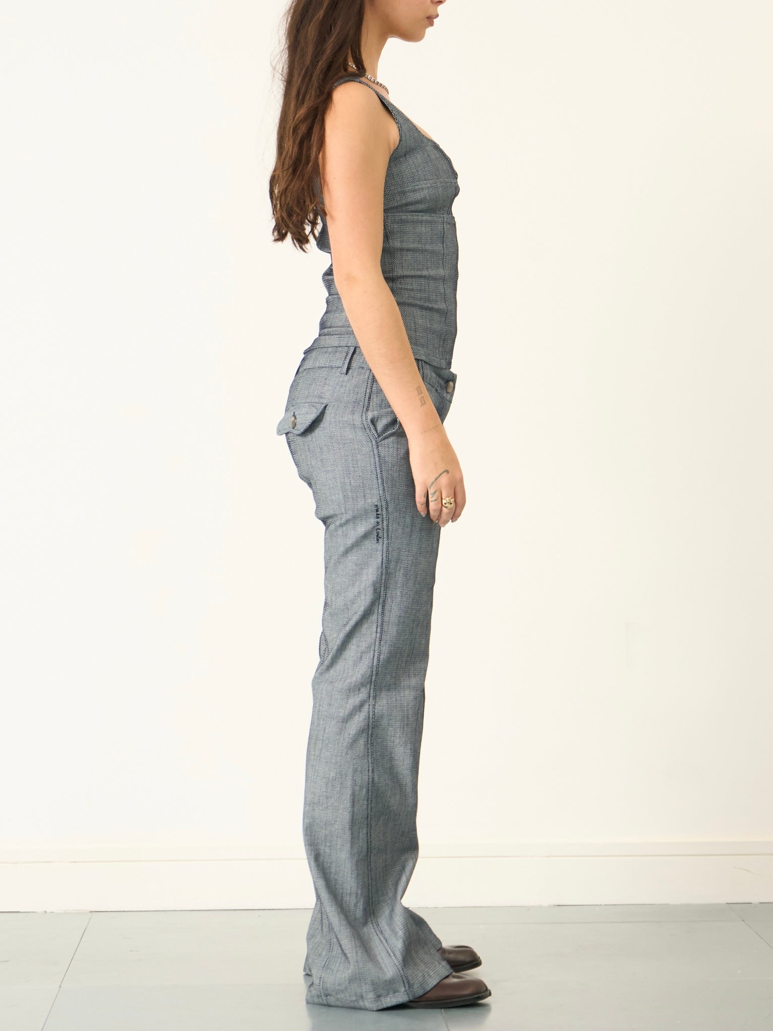 frankie jean - houndstooth denim