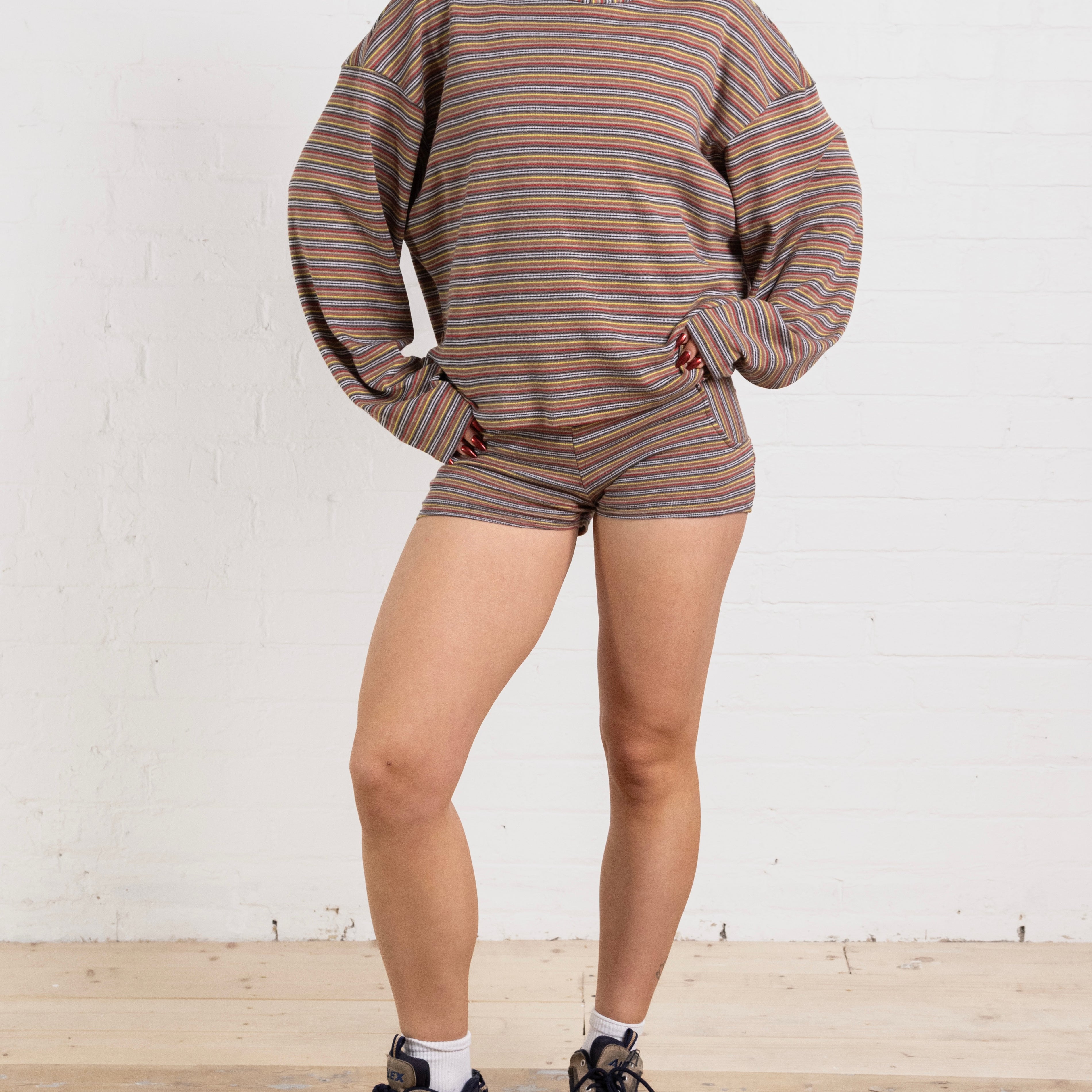 casey jumper - warm stripe
