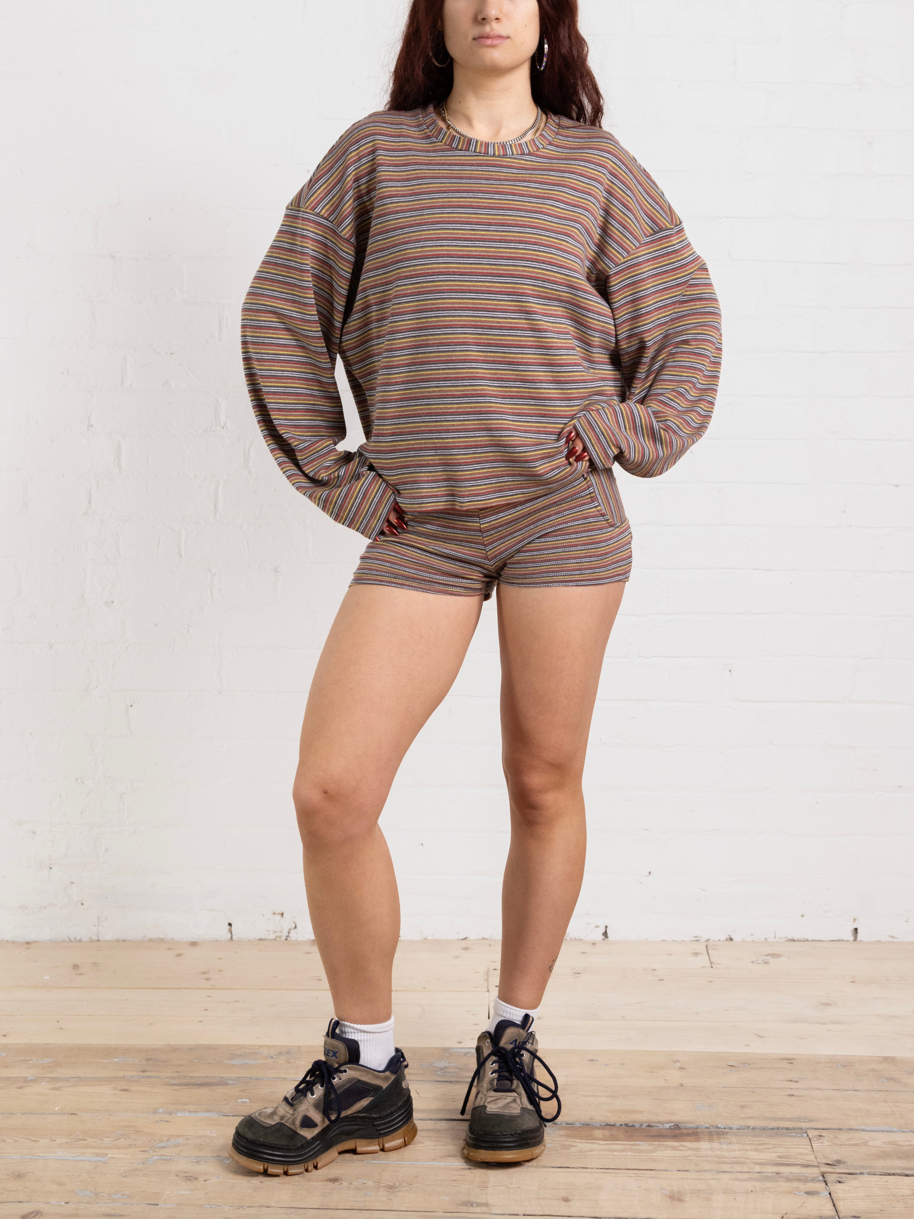 casey jumper - warm stripe