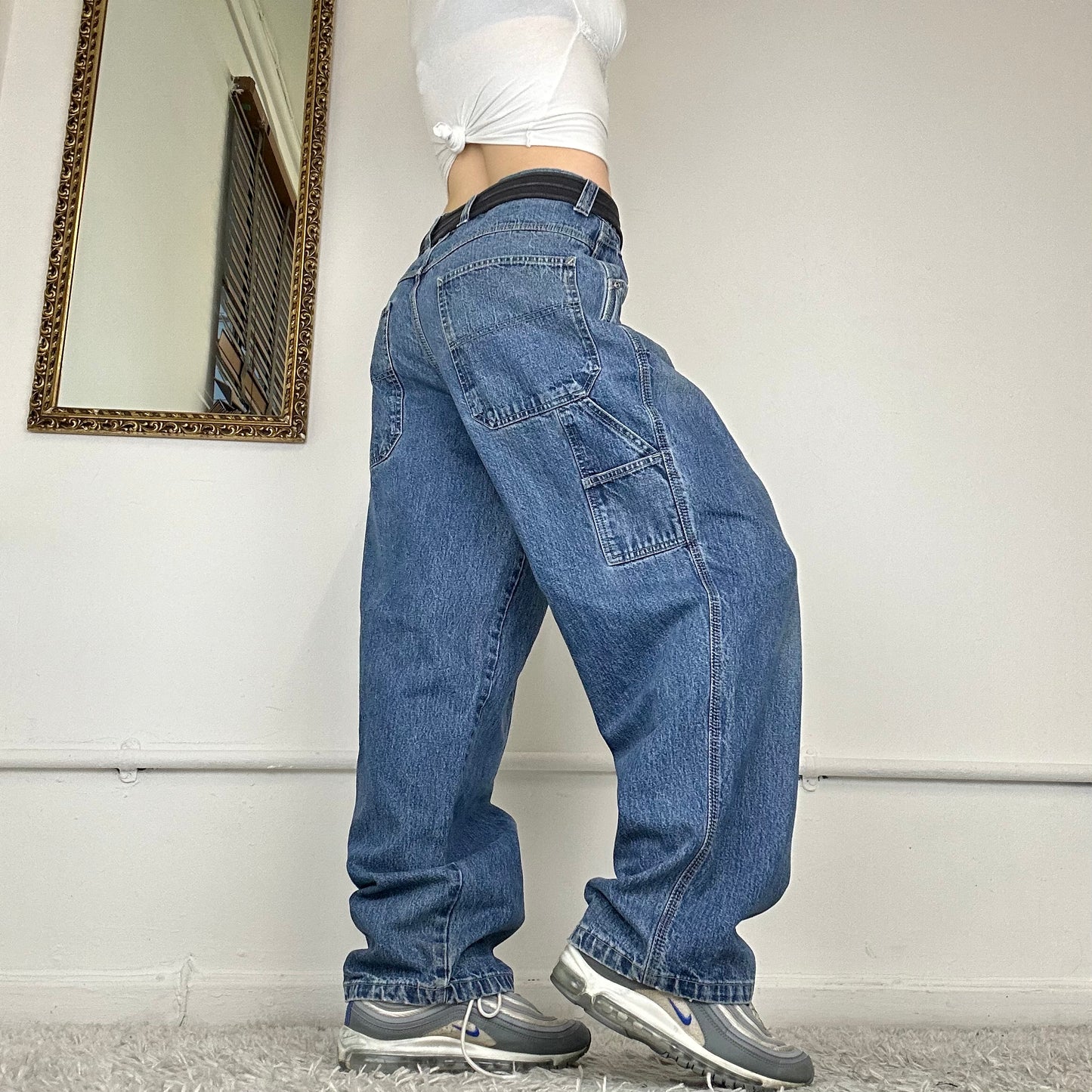 90s baggy wide leg jeans by route 66