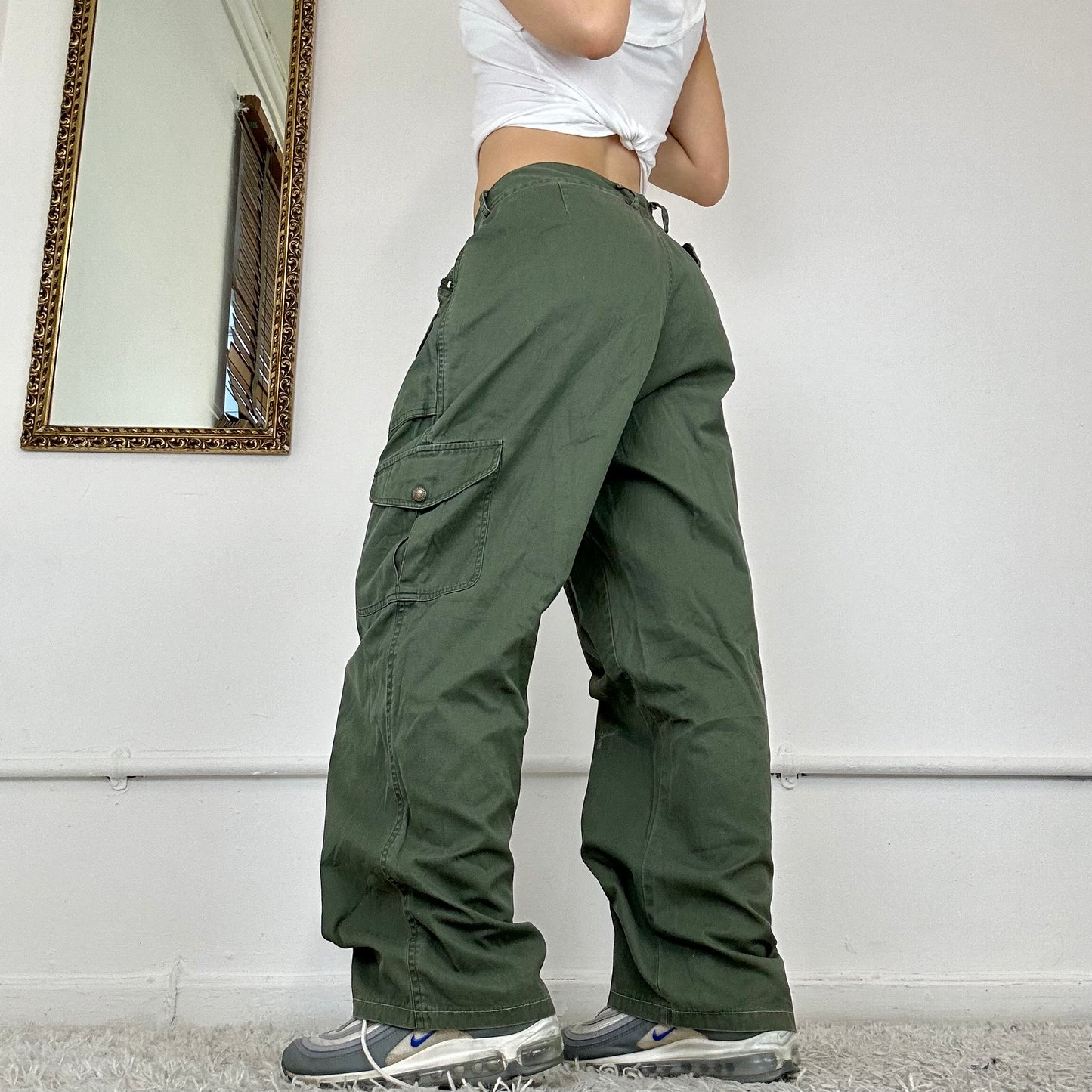 y2k baggy wide leg cargo trousers