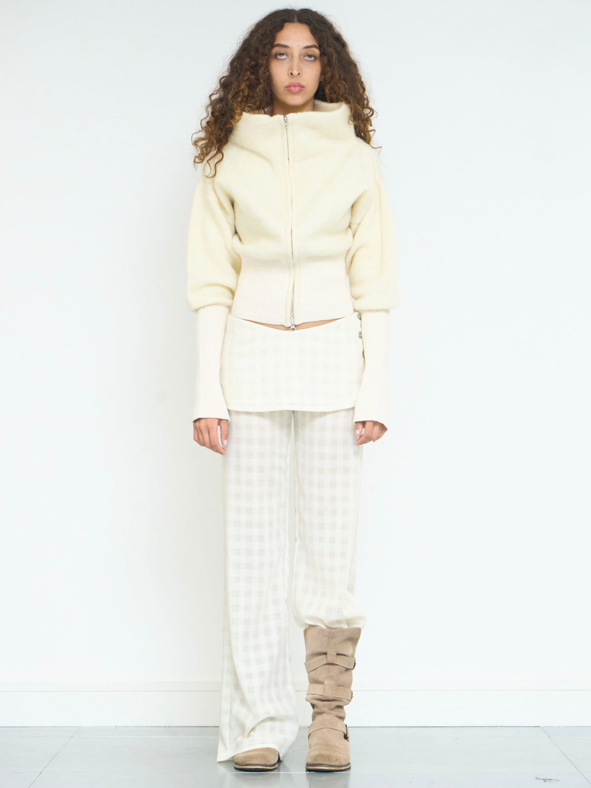 rowan balloon jumper - ivory mohair knit