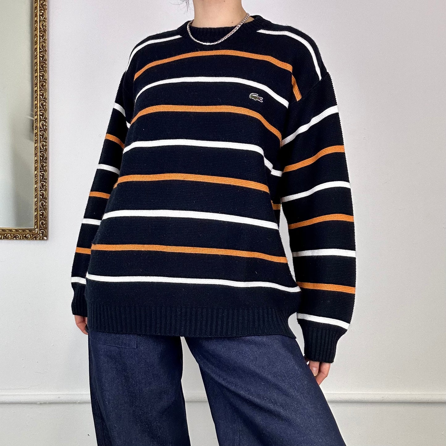 lacoste stripe jumper