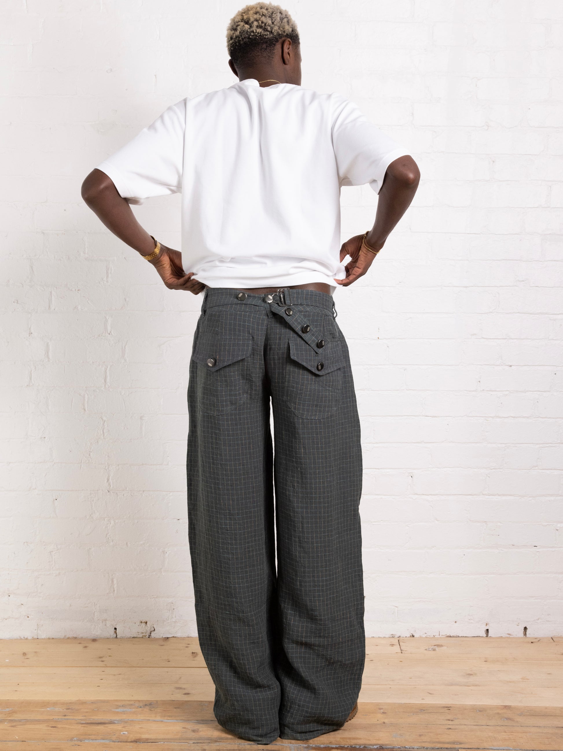 balloon trouser - fern linen