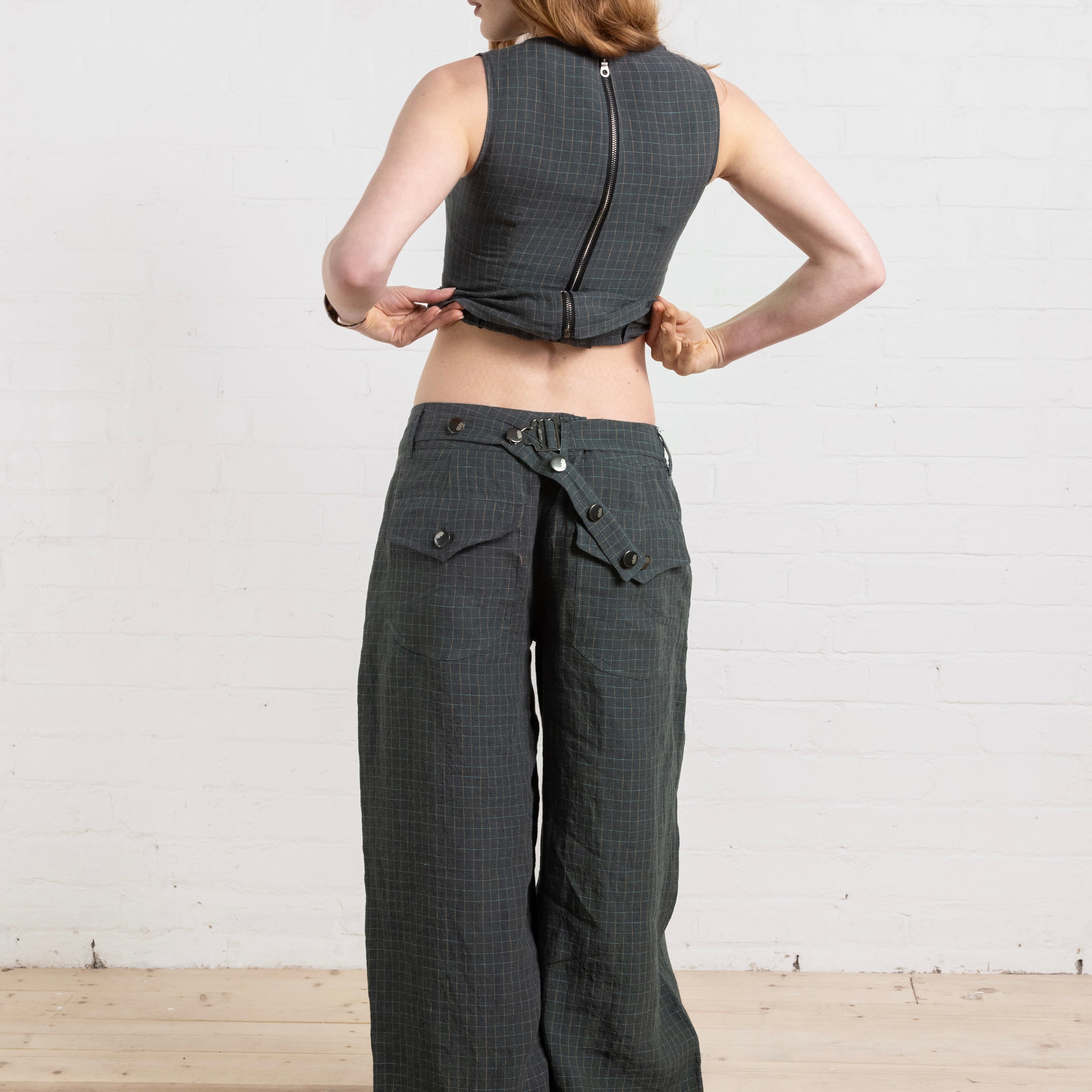 balloon trouser - fern linen