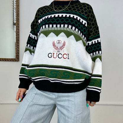 vintage gucci bootleg knit jumper