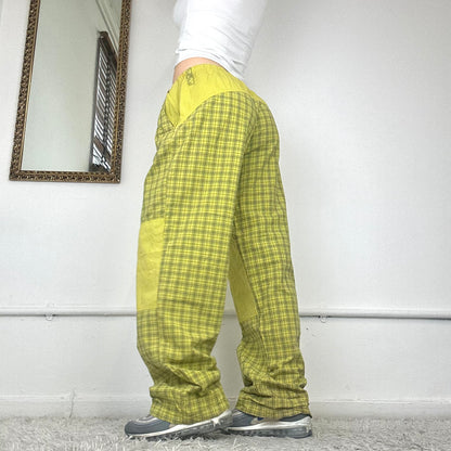 00's checkered cargo trousers