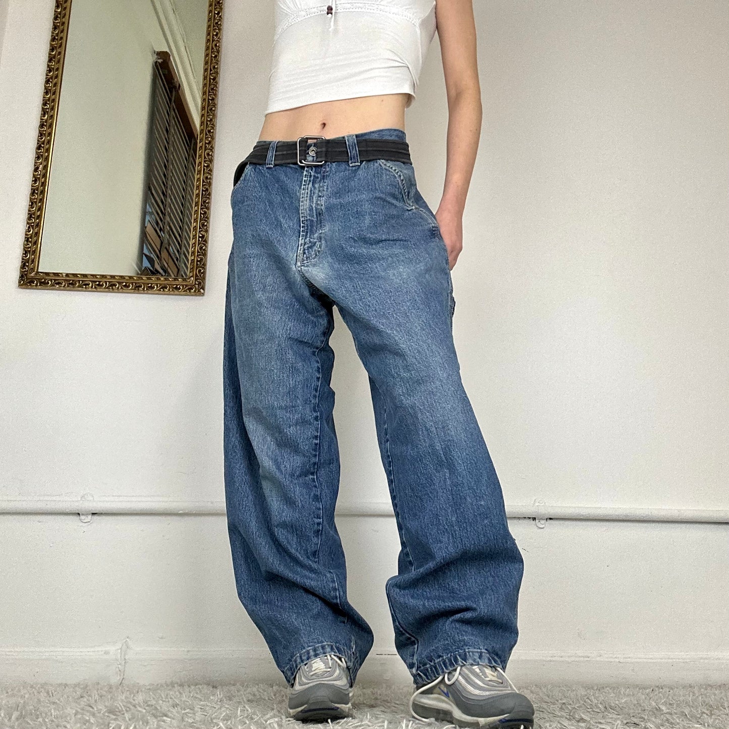 90s baggy wide leg jeans by route 66