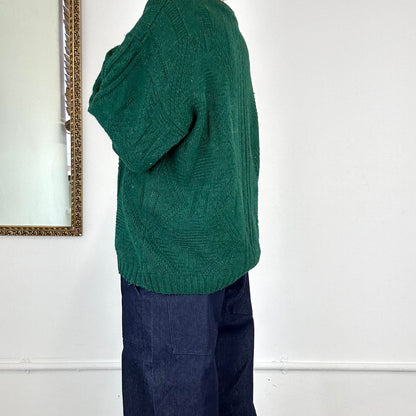 green vintage knitted jumper