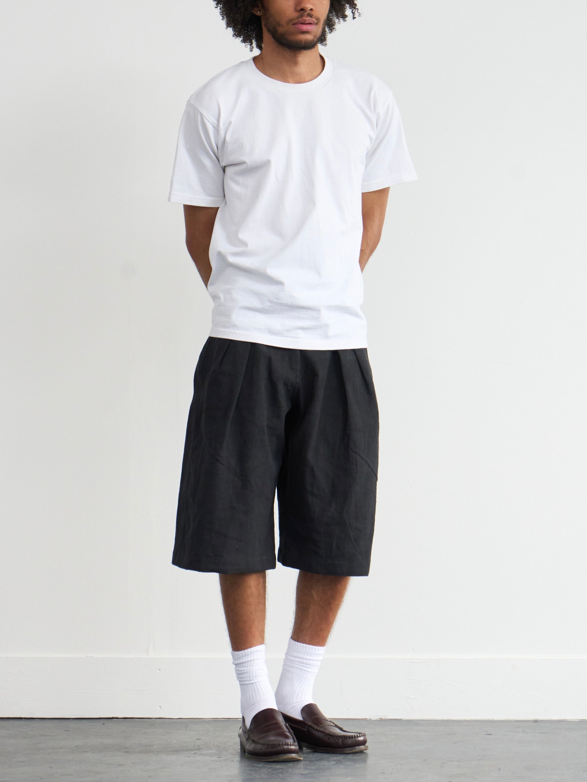 parker short - black linen