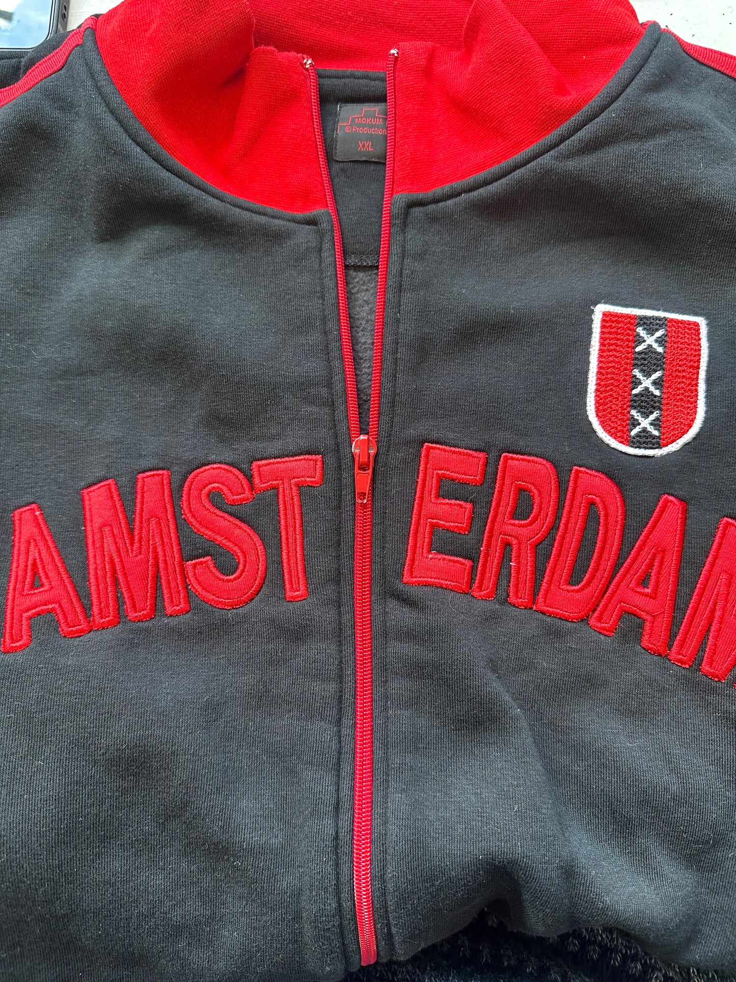 sporty amsterdam zip up jumper