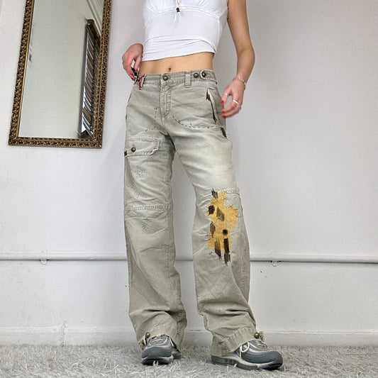 baggy patchwork cargo trousers