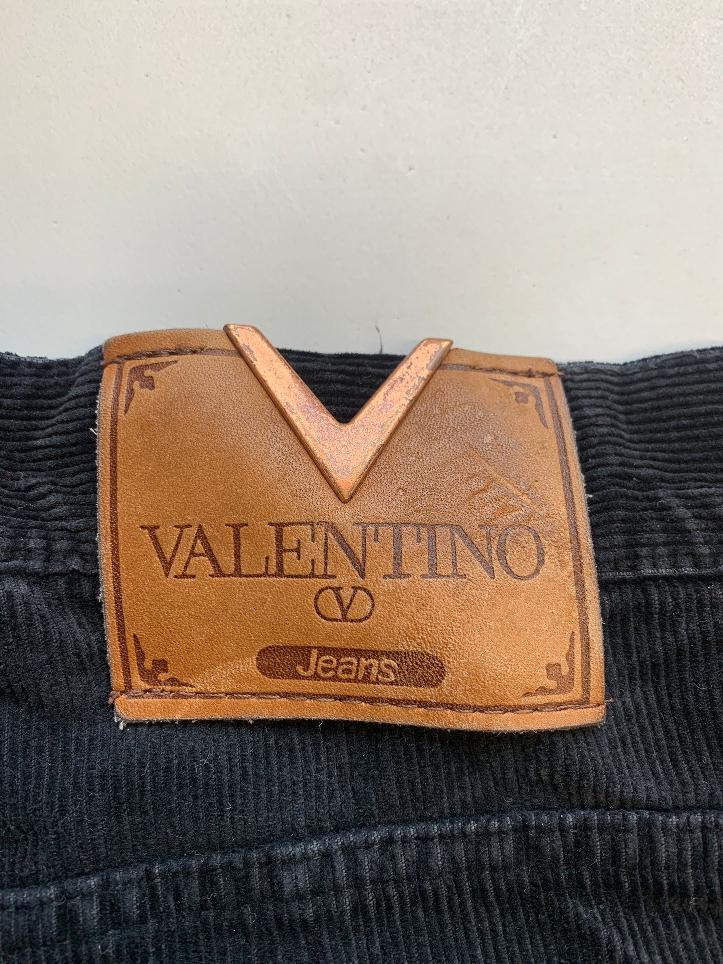 Valentino black baggy corduroy jeans