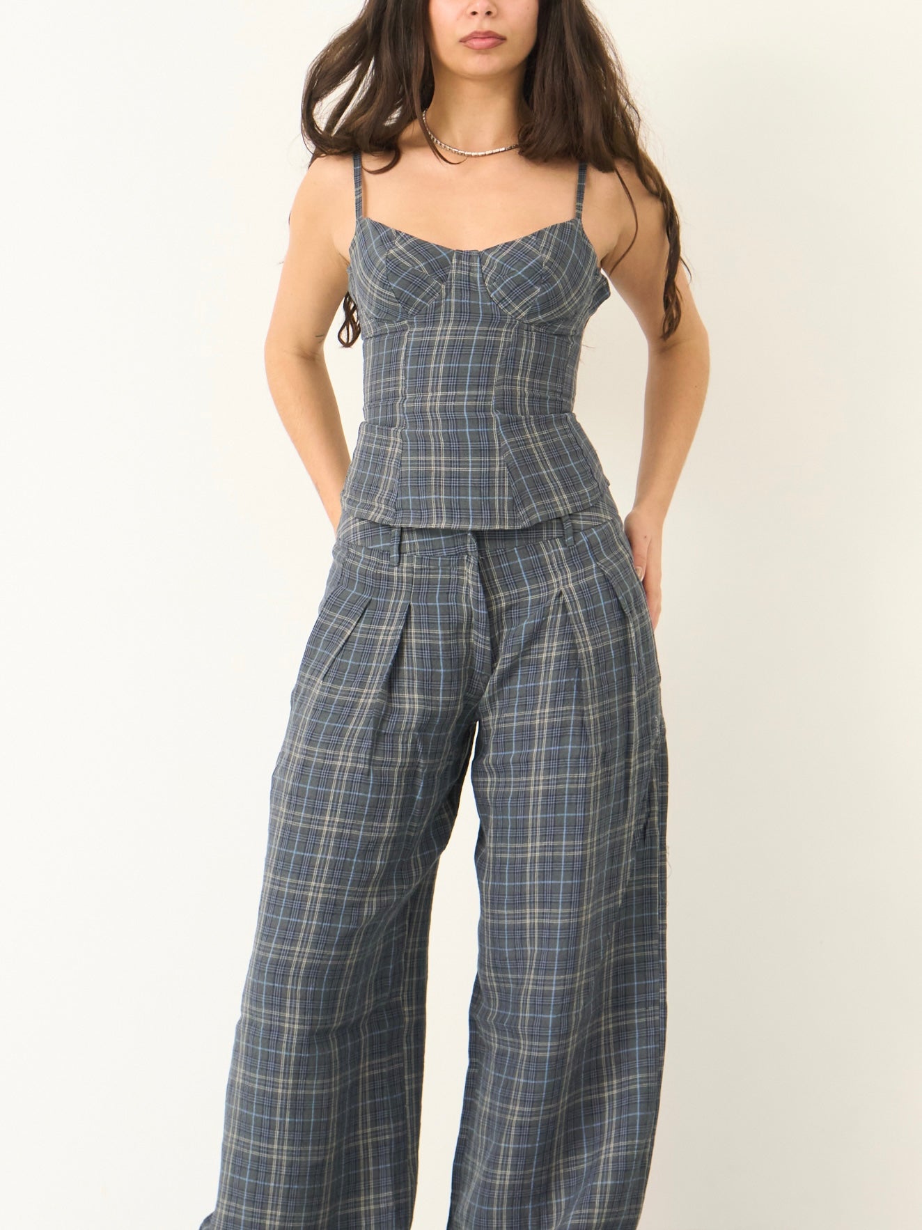 sienna top - slate linen