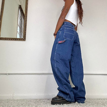 90's embroidered baggy jeans