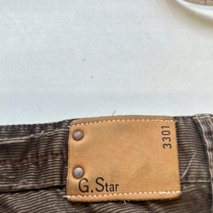 g-star brown baggy corduroy trousers