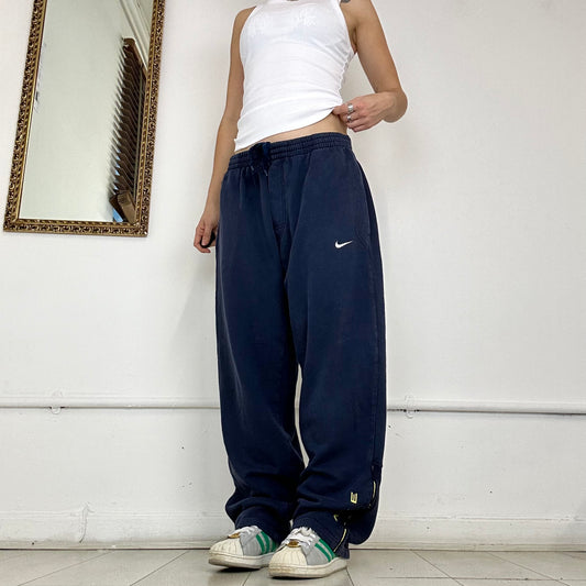 vintage navy nike jersey joggers