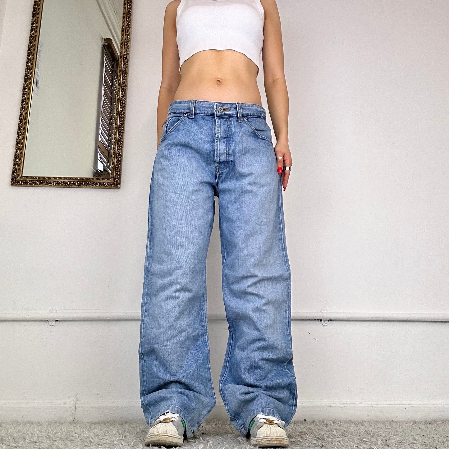 baggy wide leg jeans by dolce & gabbana