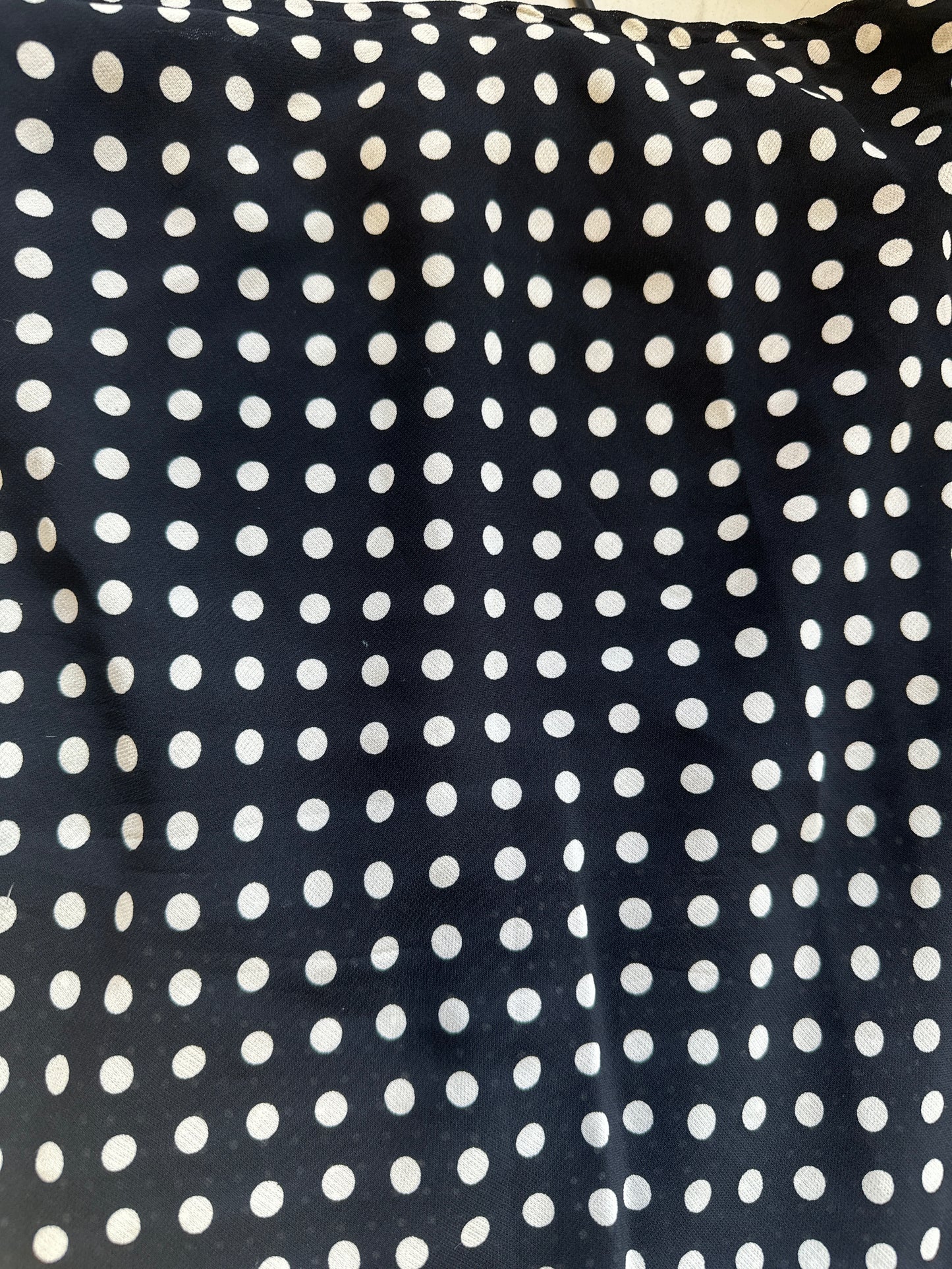 2000s black and white polka dot skirt