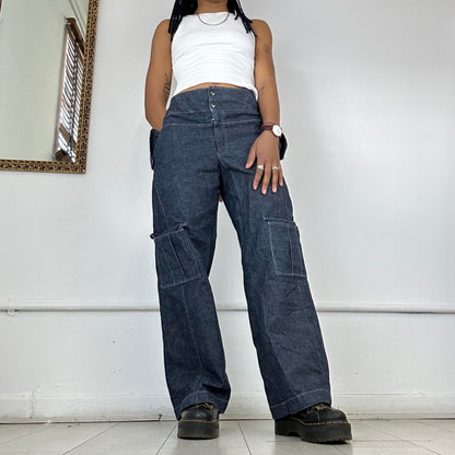 00’s wide leg cargo jeans