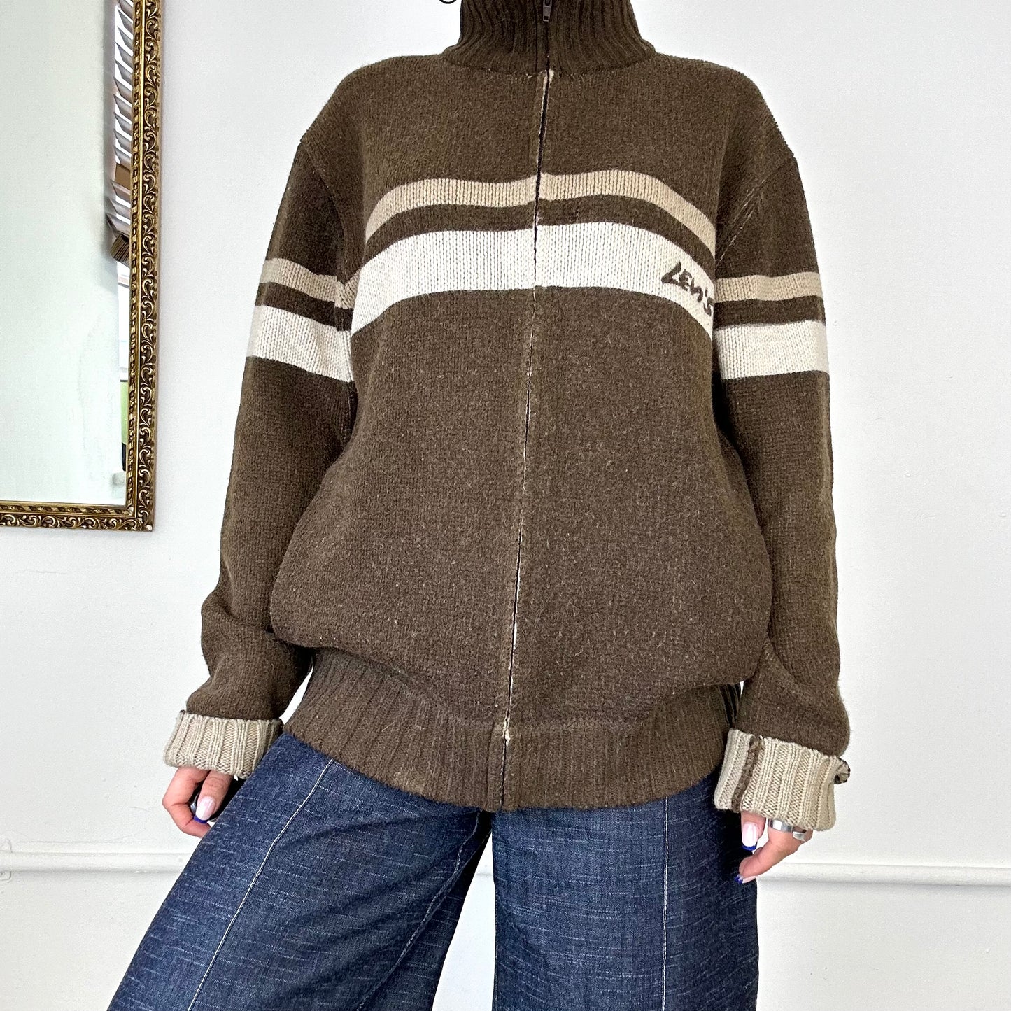 vintage levi’s knit zip jumper