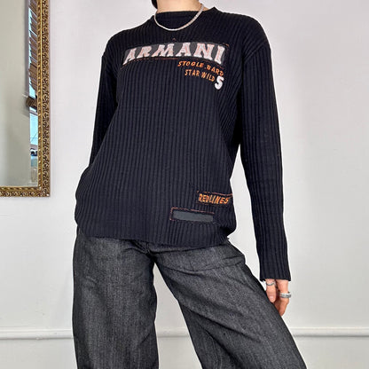 armani ribbed knit jumper