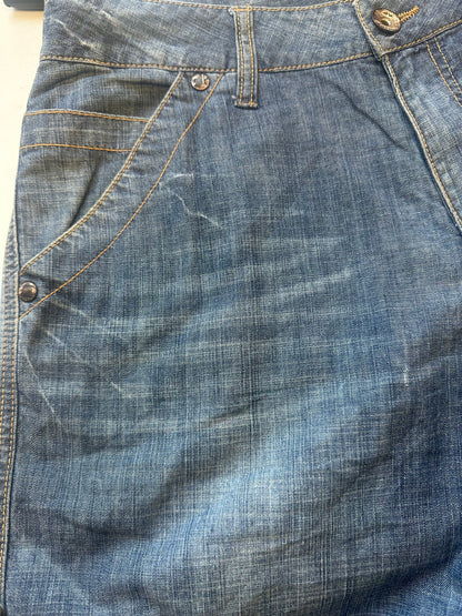 vintage blue denim jorts