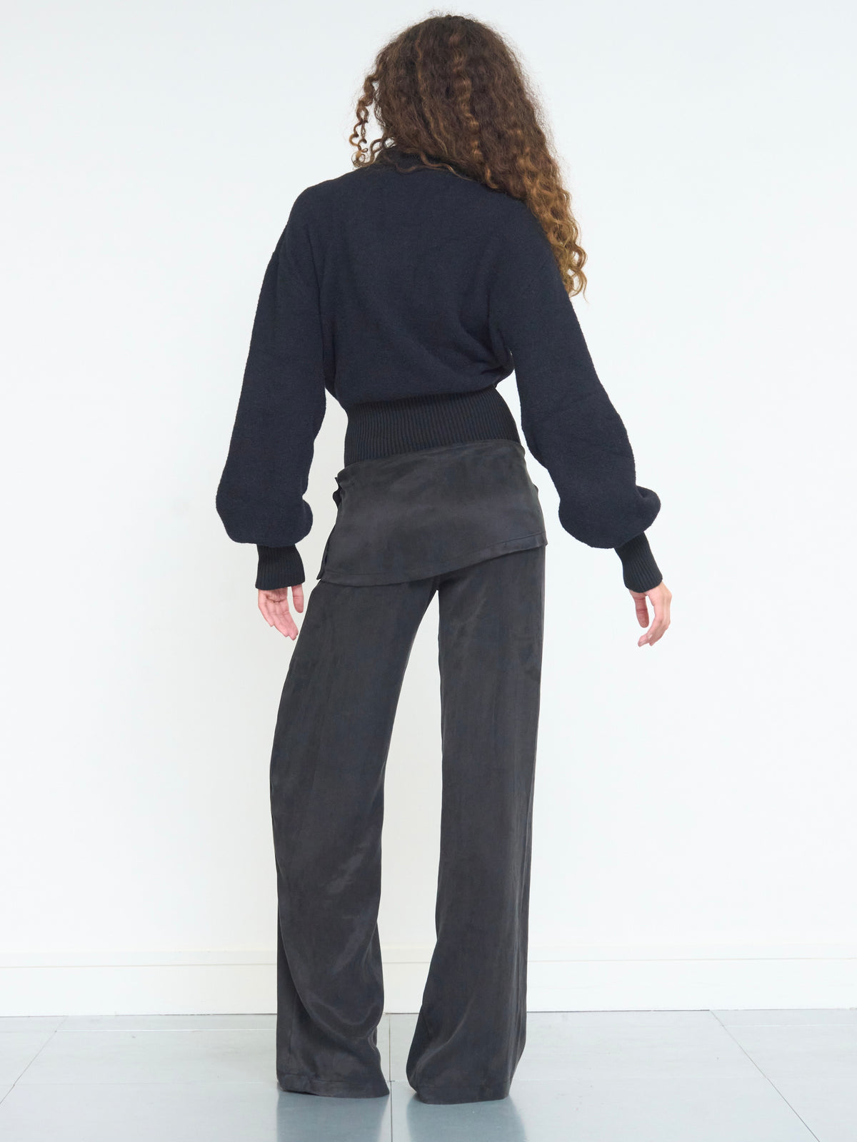 rowan button jumper - black knit