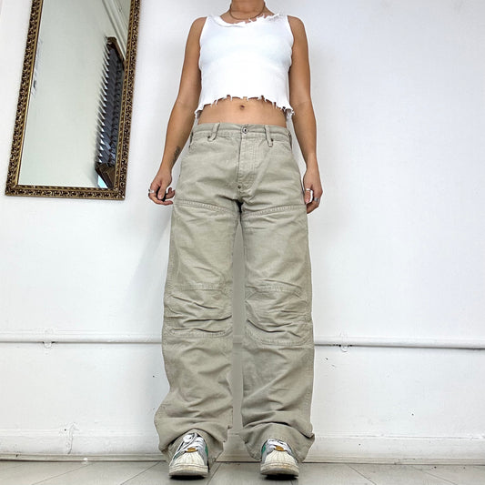 baggy cream g-star cargo trousers