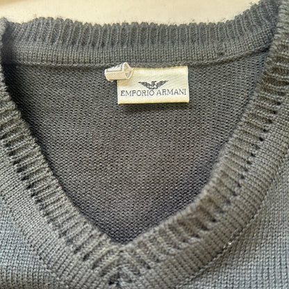 vintage grey emporio armani knit jumper