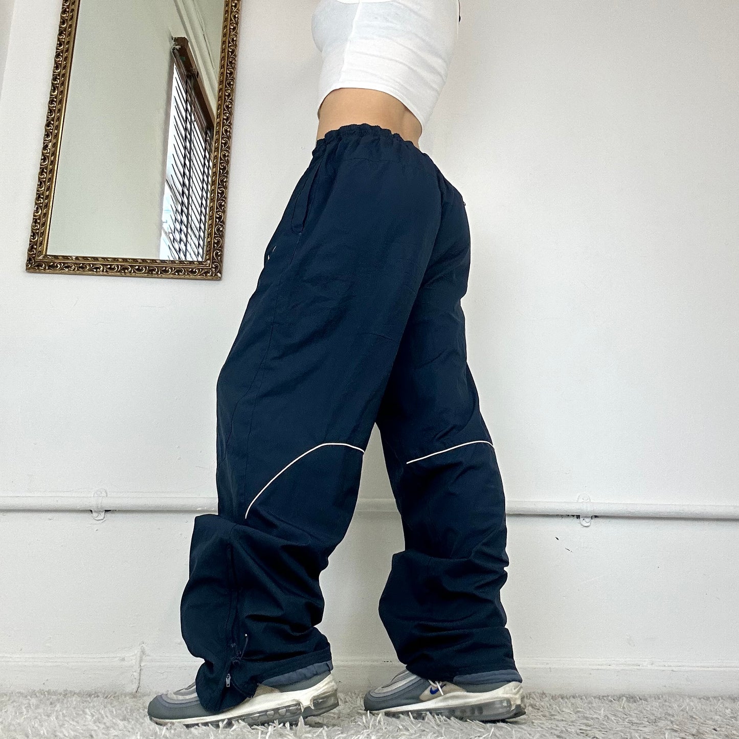 vintage nike toggle waist trousers