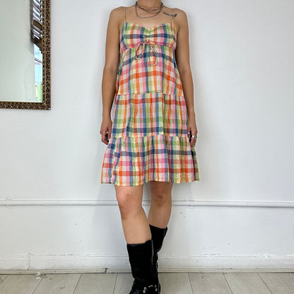 checkered colourful summer dress